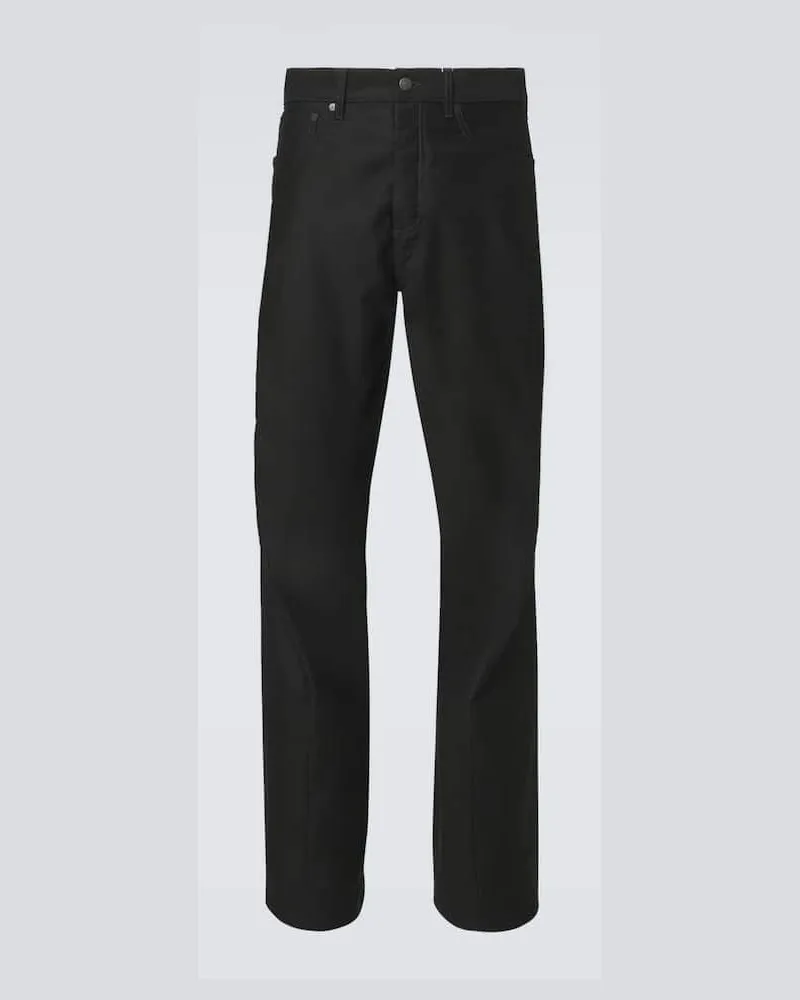 Maison Margiela Pantaloni regular in cotone Nero