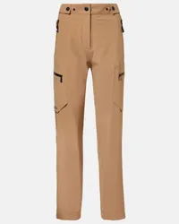 Moncler Pantaloni regular in tessuto tecnico Beige