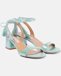 Aquazzura Sandali Alu 50 in pelle stampata Verde