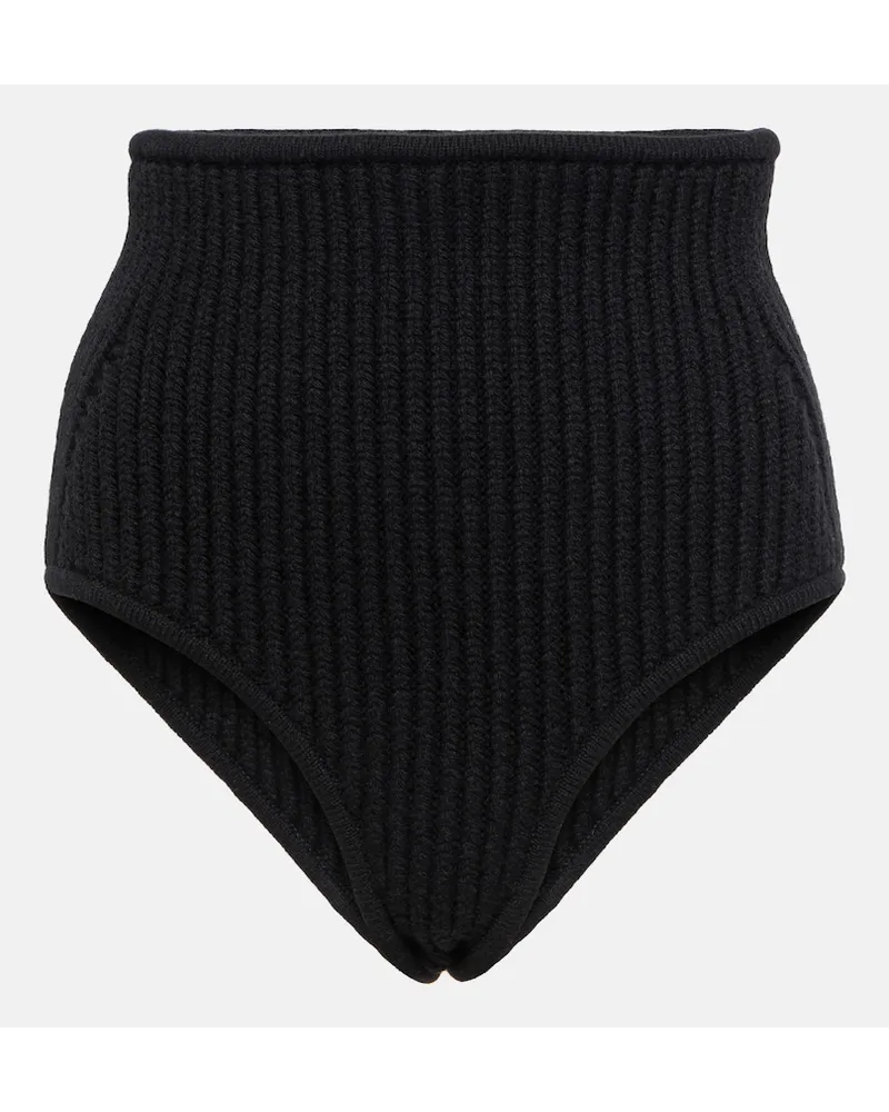 Alaïa AlaÃ¯a Culottes in misto lana e cashmere Nero