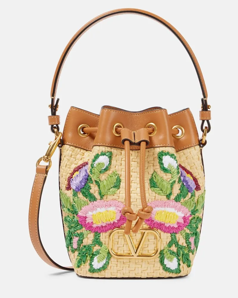 Valentino Garavani Secchiello VLogo con ricamo Multicolore