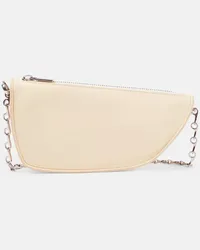 Burberry Borsa a tracolla Shield Micro in pelle Bianco