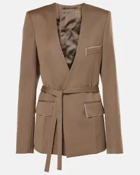 Victoria Beckham Blazer in lana Marrone