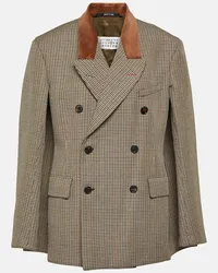 Maison Margiela Blazer in lana pied-de-poule Multicolore