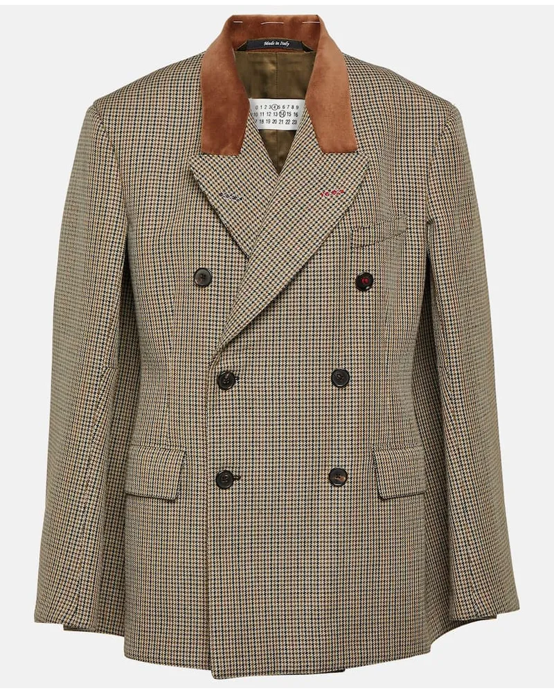 Maison Margiela Blazer in lana pied-de-poule Multicolore
