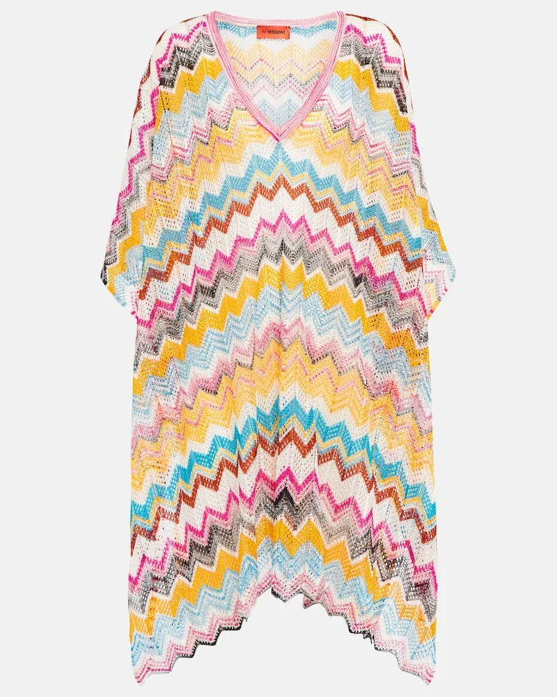 Missoni Caftano in maglia a zig-zag Multicolore