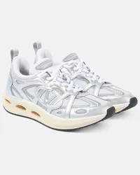 Valentino Garavani Sneakers VLogo Easyjog con pelle Argento