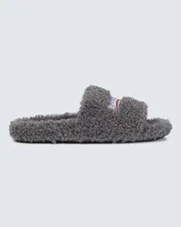 Balenciaga Sandali Political Campaign Furry Grigio