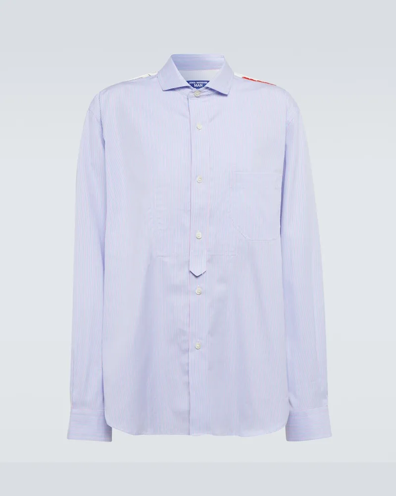 Junya Watanabe x Basquiat - Camicia in cotone gessato con stampa Multicolore