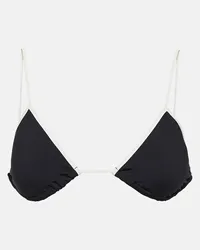 Marysia Top bikini Bianco a triangolo Nero