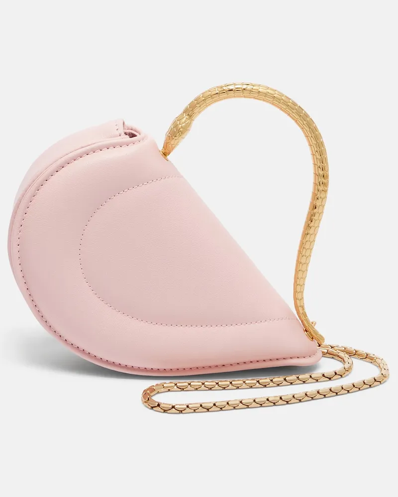 Bulgari Borsa Serpenti Cuoricino Mini in pelle Rosa