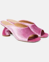 Dries van Noten Sandali 65 in velluto Rosa