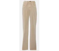 Pantaloni regular in velluto di cotone