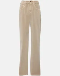 Brunello Cucinelli Pantaloni regular in velluto di cotone Beige