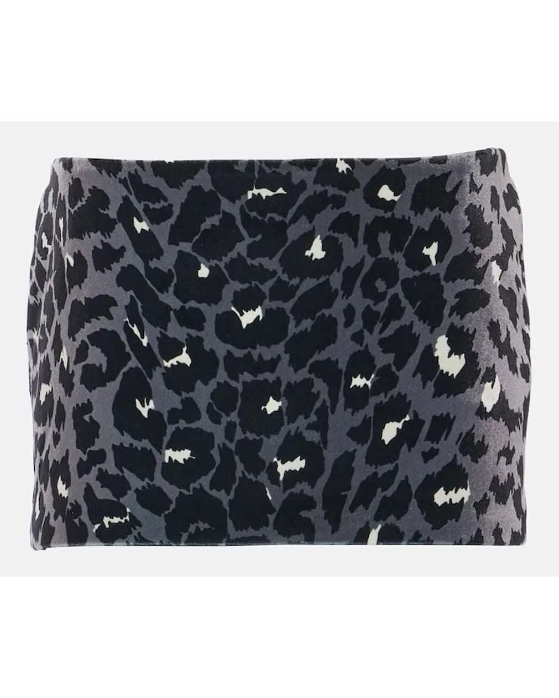 Alex Perry Minigonna in velluto con stampa Multicolore