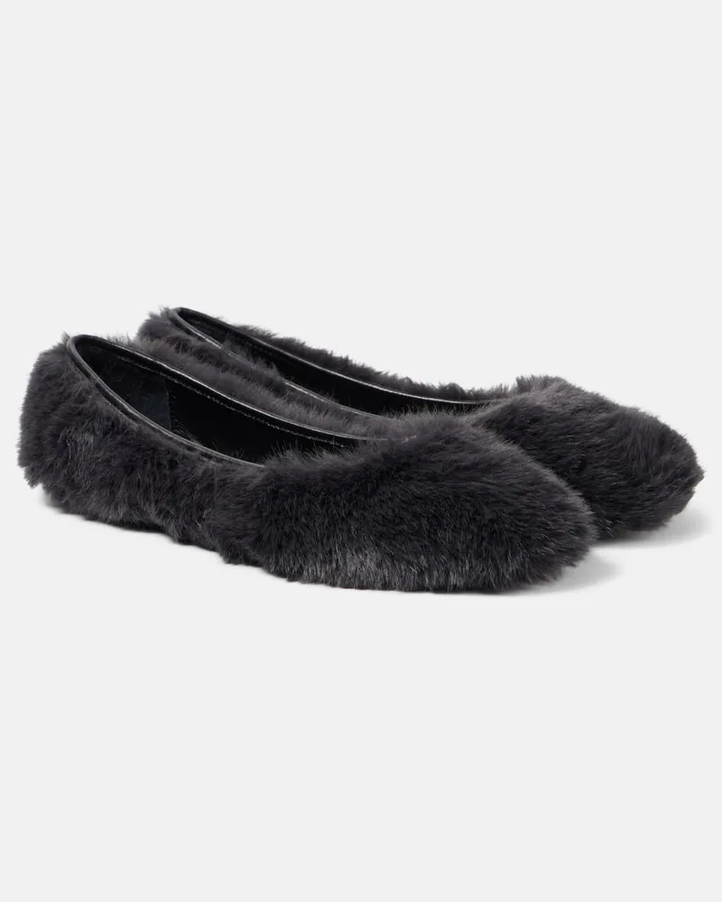 Robert Clergerie Ballerine Masha in pelliccia sintetica Nero