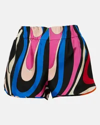 Emilio Pucci Shorts Marmo in seta Multicolore