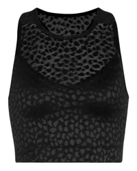 Adam Selman Sport Top cropped in nylon stretch Nero