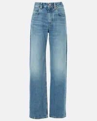 Brunello Cucinelli Jeans regular a vita alta Blu