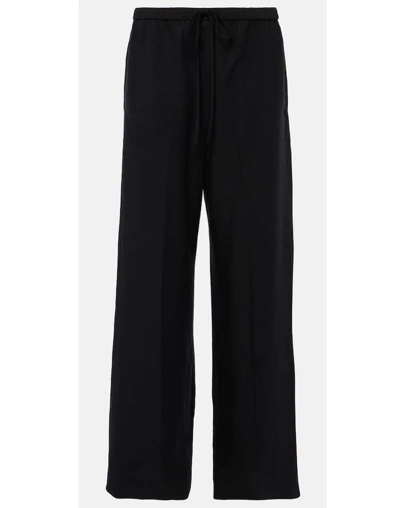 Totême Pantaloni a gamba larga Nero