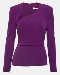 Safiyaa Top in crêpe con cut-out Viola