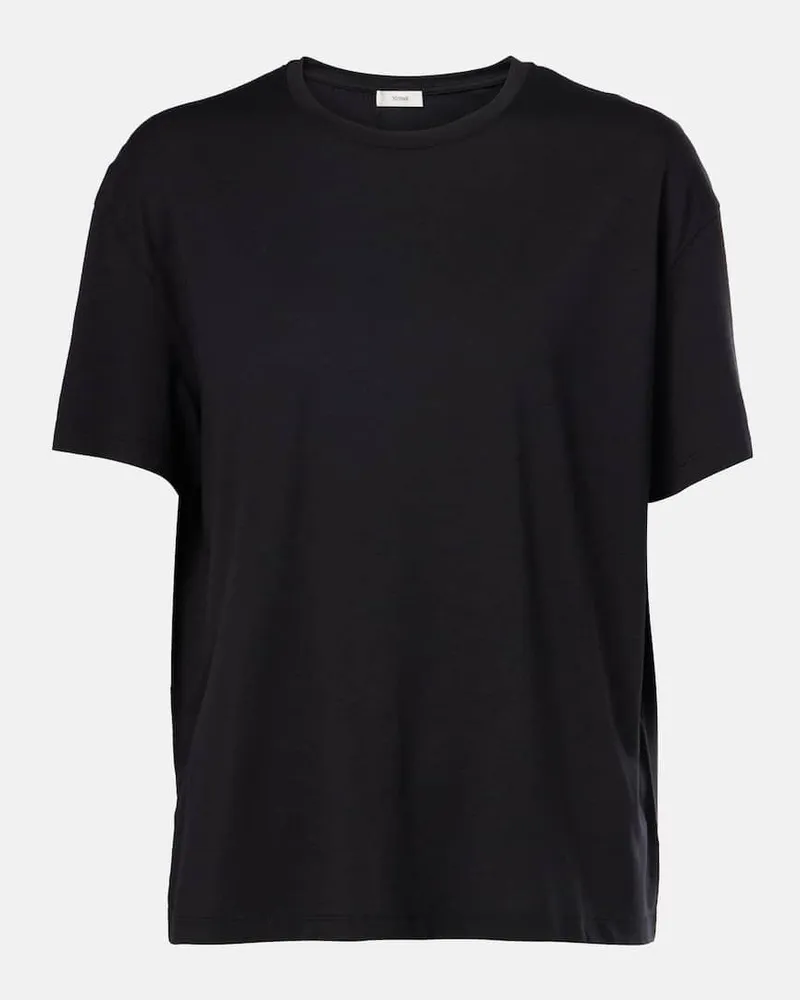 Totême T-shirt Classic in jersey Nero