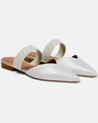 Malone Souliers Mules Maisie in Lurex Argento