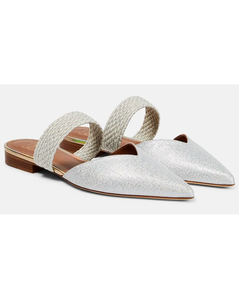 Malone Souliers Mules Maisie in LurexÂ Argento