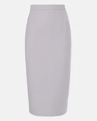 Roland Mouret Gonna midi in crêpe Grigio