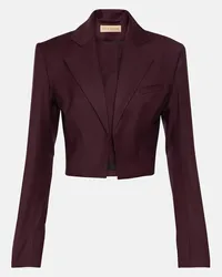 Aya Muse Blazer cropped Sylva in lana Borgogna