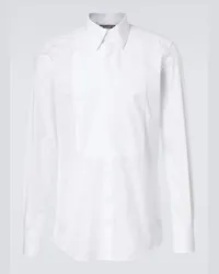 Dolce & Gabbana Camicia da smoking in cotone Bianco