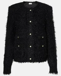 Moncler Cardigan in misto lana con imbottitura Nero