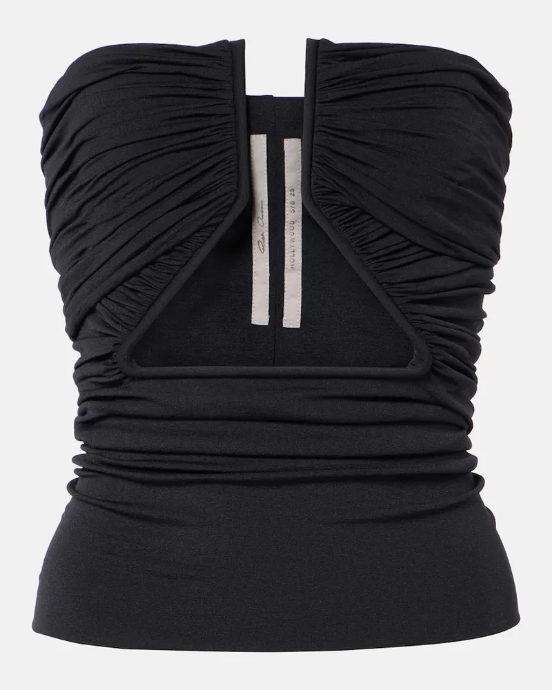 Rick Owens Bustier in jersey Nero