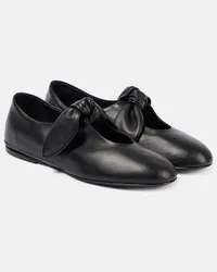 Co Ballerine in pelle con fiocco Nero