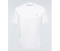 Brunello Cucinelli T-shirt in jersey di cotone Bianco