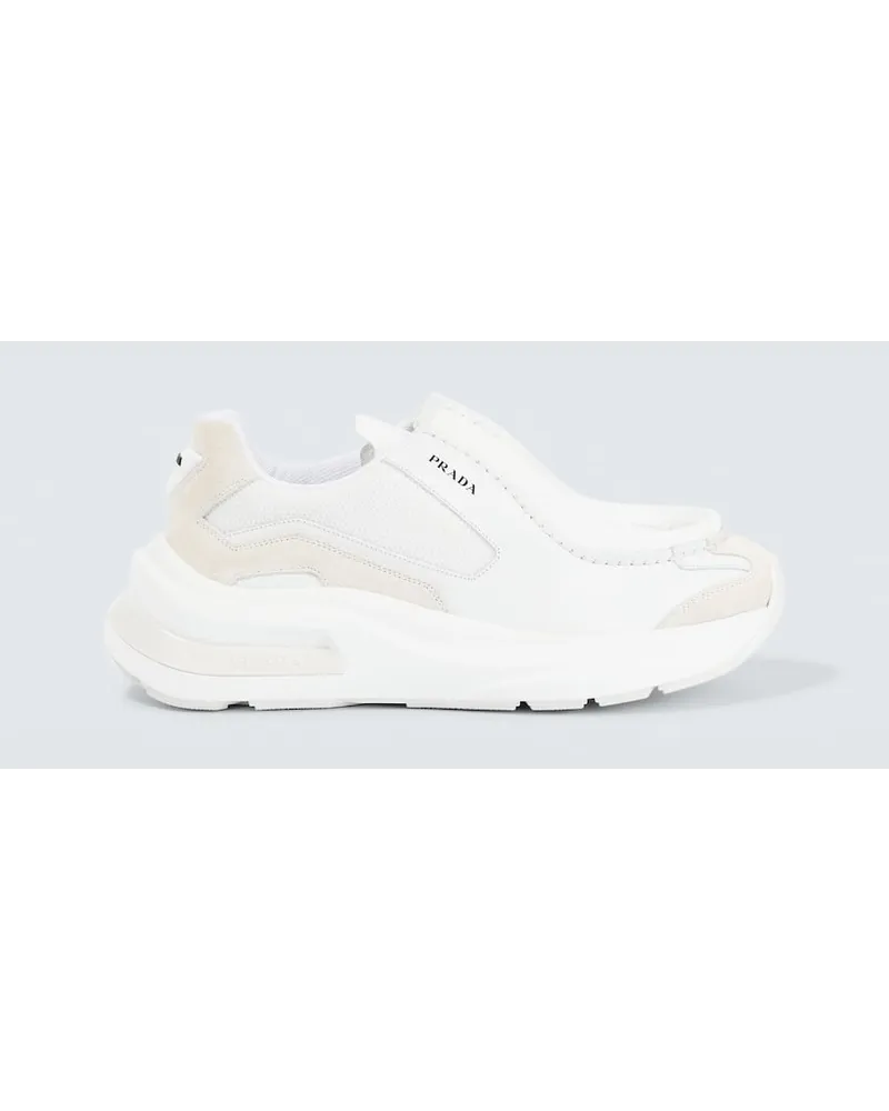 Prada Sneakers System in pelle Bianco