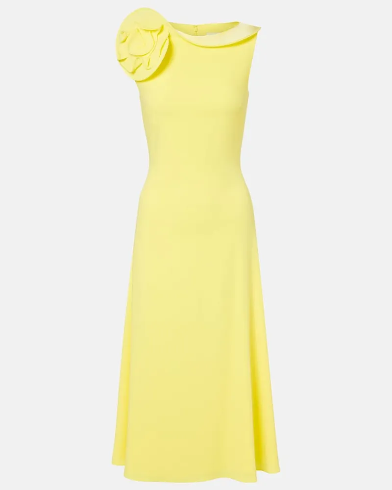 Roland Mouret Abito da cocktail con applicazioni floreali Giallo