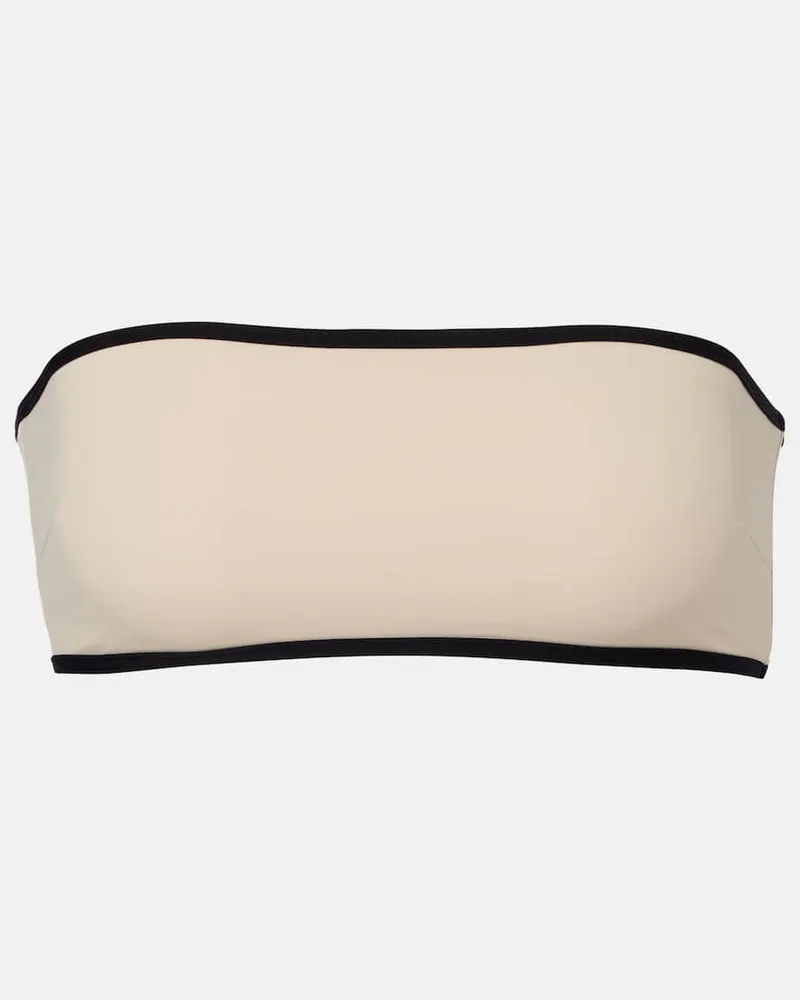 Totême Top bikini Stripe Edge Marrone