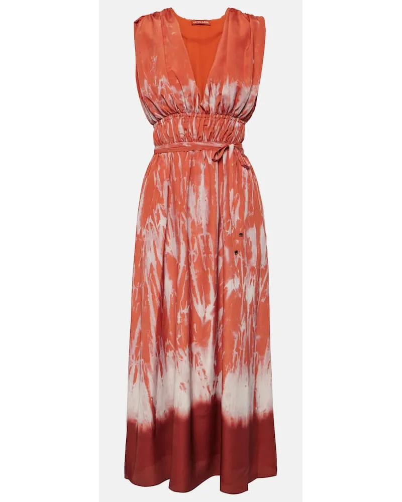 Altuzarra Abito midi Fiona con ruches Multicolore