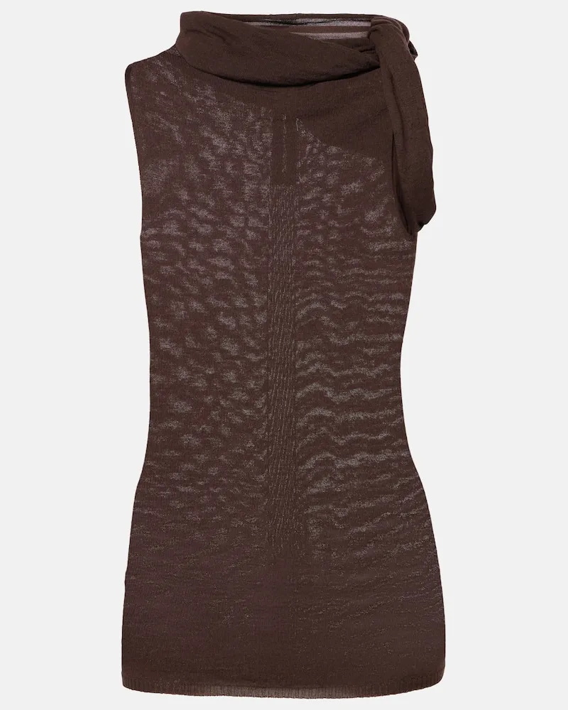 Rick Owens Top in lana Marrone