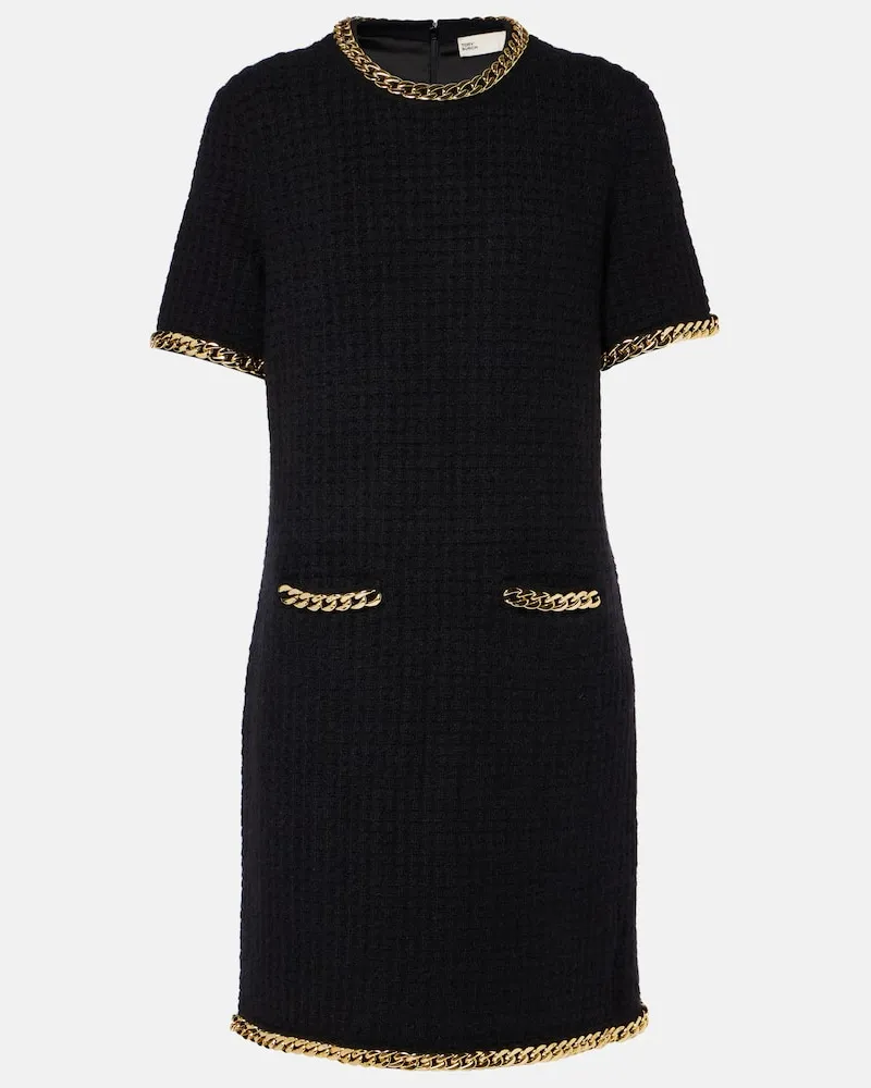 Tory Burch Abito corto in maglia di misto lana Nero