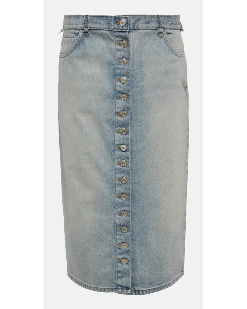 Courrèges CourrÃ¨ges Gonna di jeans midi Multiflex Blu