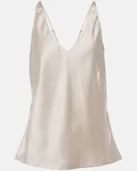 Dorothee Schumacher Top Sense Of Shine in raso di misto seta Bianco