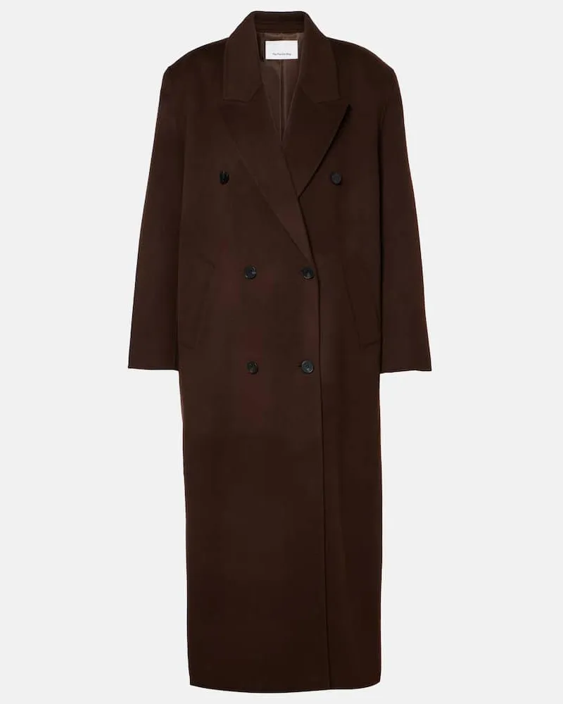 FRANKIE Shop Cappotto doppiopetto Gaia in misto lana Marrone