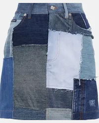 Dolce & Gabbana Minigonna in denim patchwork Blu