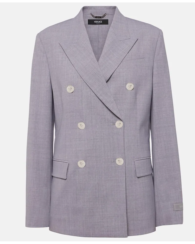 Versace Blazer in misto lana mÃ©lange Grigio