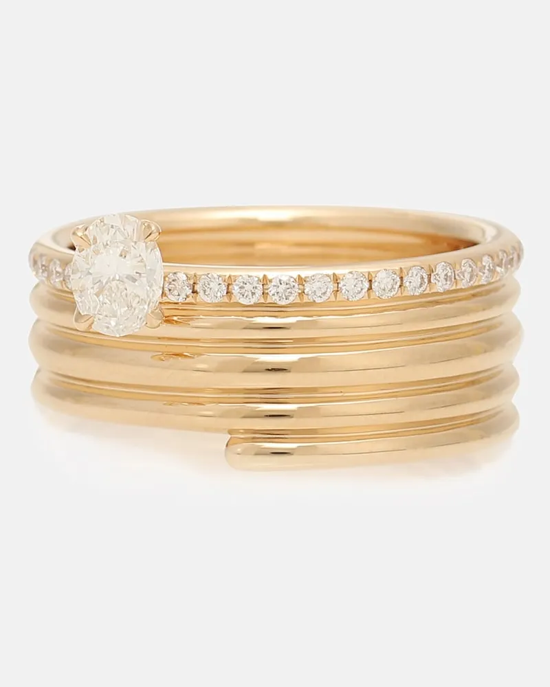 Repossi Anello Blast in oro rosa 18kt con diamanti Oro