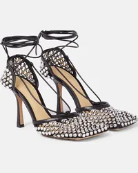 Bottega Veneta Pumps Sparkle Stretch in mesh e pelle Nero