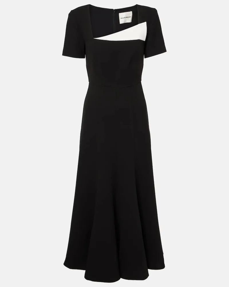 Roland Mouret Abito midi in cady Nero