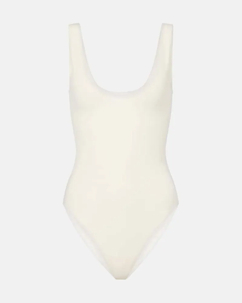 The Row Body Mandie in misto seta Bianco